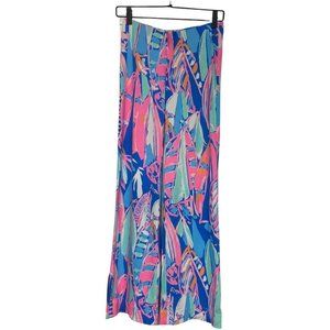 Lilly Pulitzer Georgia May Palazzo Pant Size XS Exotic Garden Print Floral